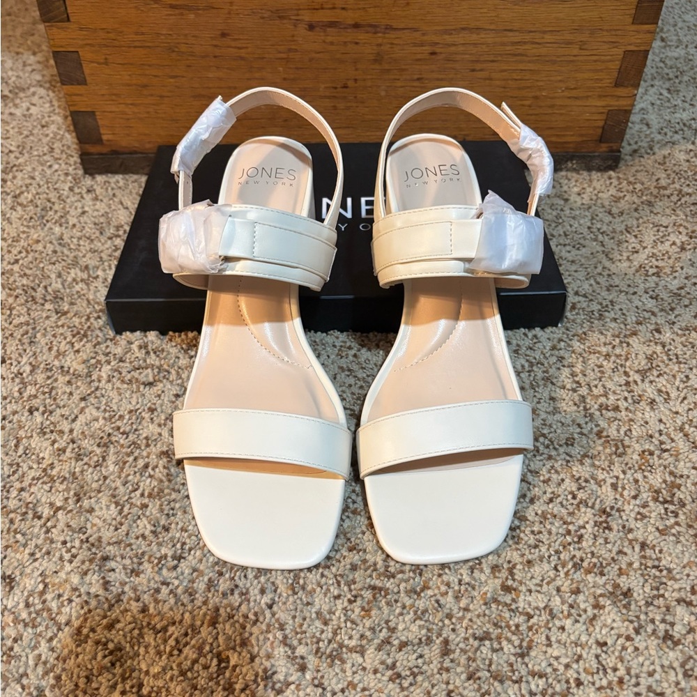 Jones New York Women's White Sandals